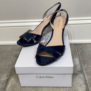 Like new Calvin Klein Lucette patent leather heels